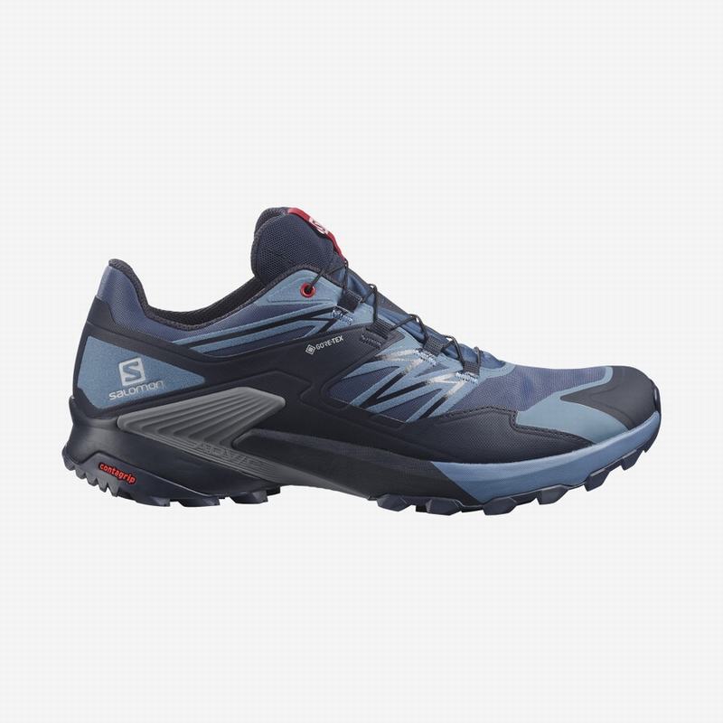 Chaussures De Trail Running Salomon Homme Bleu Marine / Rouge - Salomon WINGS SKY GORE-TEX - France